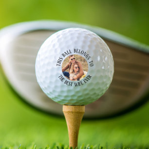 Pelotas De Golf La mejor foto de la esposa nunca personalizada