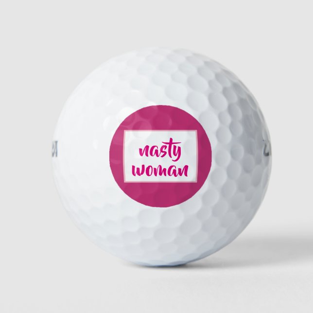 Pelotas De Golf La mujer desagradable resiste (Anverso)