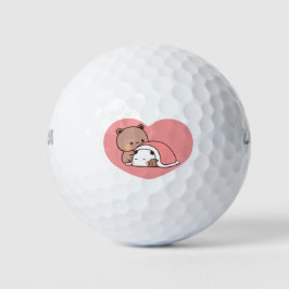 Pelotas De Golf La pareja de osos pandas, los abrazos de los bubu 