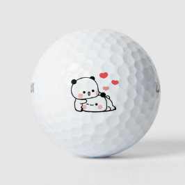 Pelotas De Golf La pareja de osos pandas, los abrazos de los bubu 