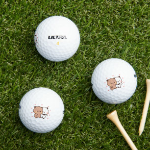 Pelotas De Golf La pareja de osos pandas, los abrazos de los bubu 