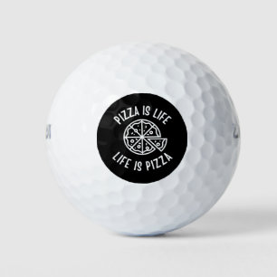 Pelotas De Golf La pizza es la vida es divertida