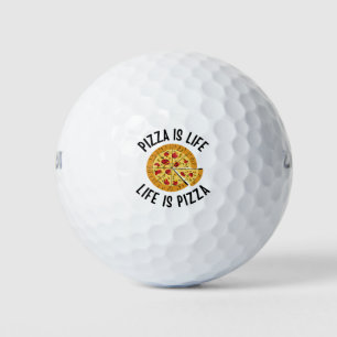 Pelotas De Golf La pizza es la vida es divertida