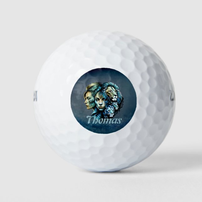 Pelotas De Golf La poderosa presencia de los leones (Anverso)