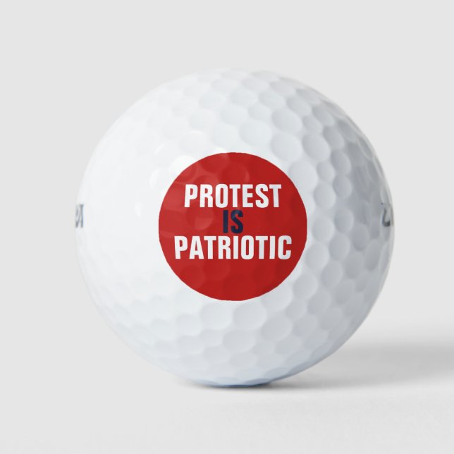 Pelotas De Golf La protesta es patriótica (Anverso)