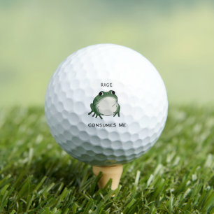 Pelotas De Golf La Rabia Me Consume Rana Estanque Meme Vintage Nat