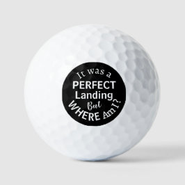 Pelotas De Golf La tipografía blanca moderna Chiste de humor perdi