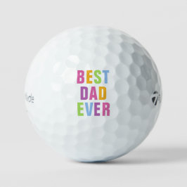 Pelotas De Golf La tipografía colorida del Día del Padre Mejor