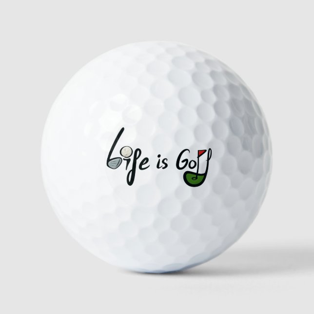 Pelotas De Golf La vida es golf - Divertido diseño de citas para a (Anverso)