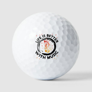 Pelotas De Golf La vida es mejor con notas musicales El músico Mus