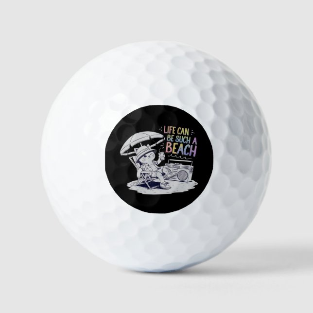 Pelotas De Golf La vida puede ser tan divertida y relajada (Anverso)