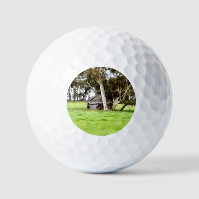 Pelotas De Golf La vieja choza de madera (Anverso)