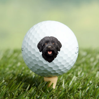 Pelotas De Golf Labradoodle Perro Negro