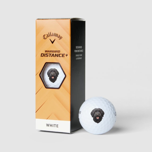 Pelotas De Golf Labradoodle Perro Negro (Embalaje)
