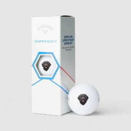Pelotas De Golf Labradoodle Perro Negro