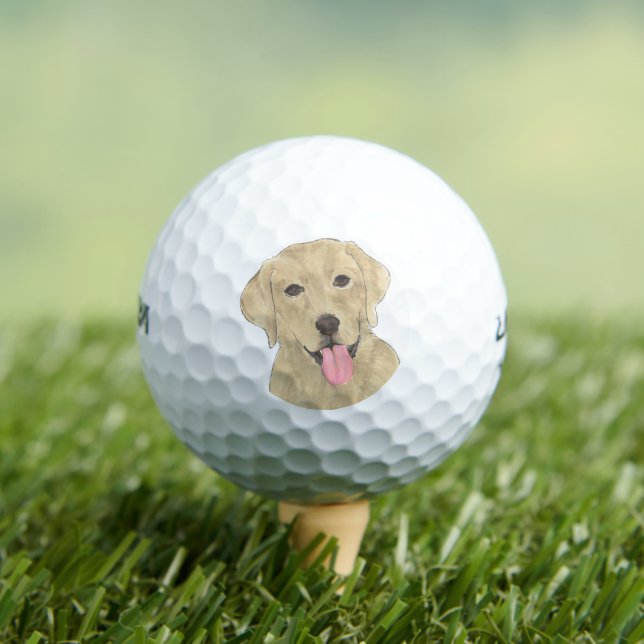 Pelotas De Golf Labrador amarillo (Camiseta in situ)