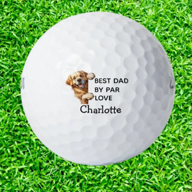 Pelotas De Golf Labrador Best Dad Gift  (Celebrate the best Labrador dad with custom golf balls—perfect birthday gift for dog lovers  )