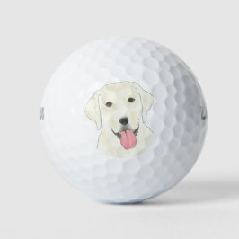 Pelotas De Golf Labrador blanco personalizado