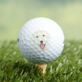 Pelotas De Golf Labrador blanco personalizado