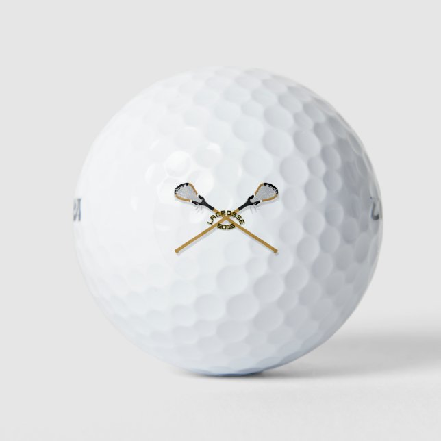 Pelotas De Golf Lacrosse Boss Crossed Sticks (Anverso)