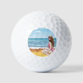 Pelotas De Golf ladie en la playa