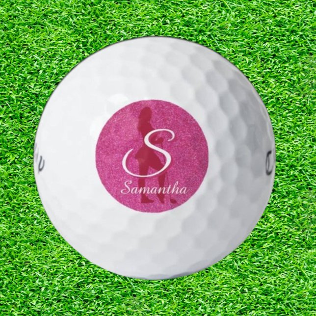PELOTAS DE GOLF LADIES PINK PURPURINA (Sparkle your swing!)