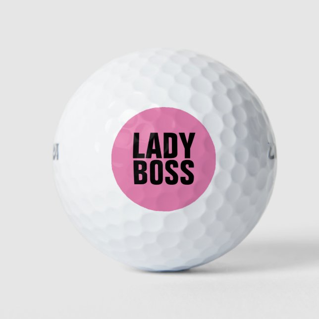 PELOTAS DE GOLF LADY BOSS PINK GOLF BALS (Anverso)