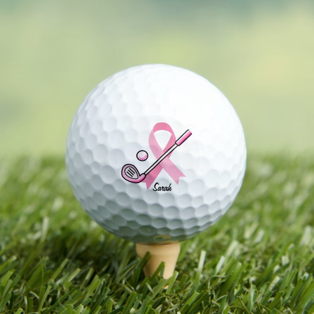 Pelotas De Golf Lady Golf  Breast Cancer Awareness Personalized (Camiseta in situ)