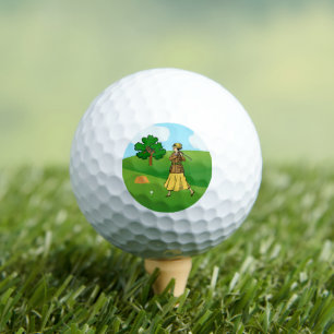 Pelotas De Golf Lady Golfer se prepara para despegar