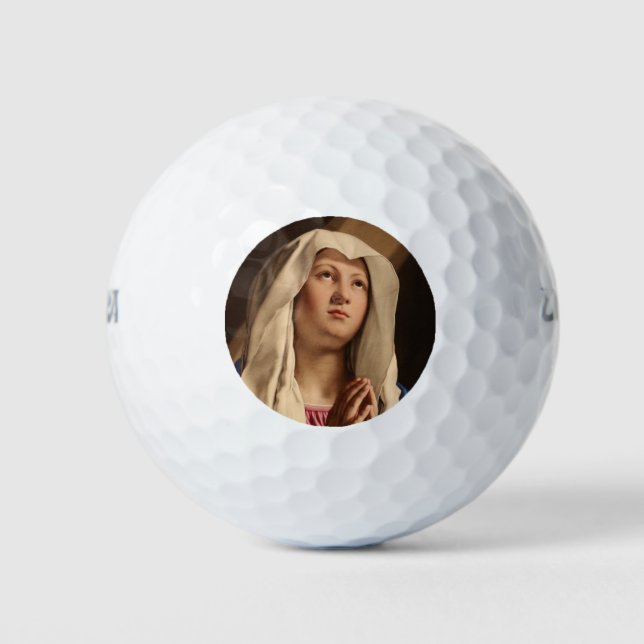 Pelotas De Golf Lady Madonna Praying (Virgen María) (Arte Cristian (Anverso)
