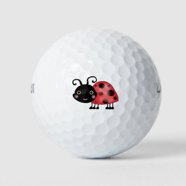 Pelotas De Golf Ladybug insecto personalizado arte (Anverso)