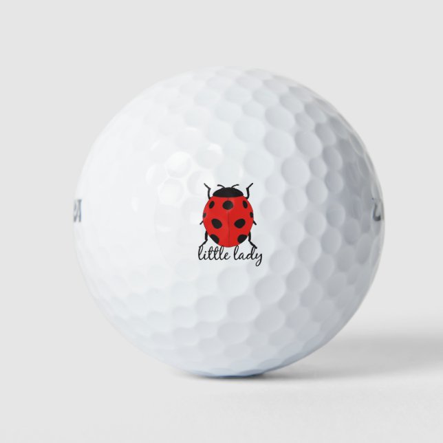 Pelotas De Golf Ladybug Red & Black Baby Cute Red Ladybug Insect (Anverso)