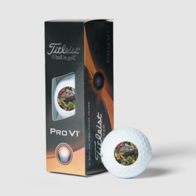 Pelotas De Golf Lagarto Hojas & Color (Lizard Golf Balls Titleist 2023 Pro V1 high gradient core high flex casing layer. )