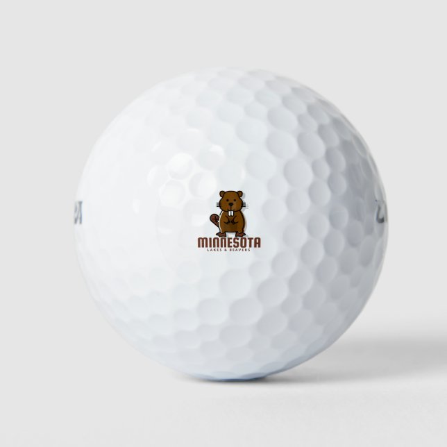 PELOTAS DE GOLF LAGOS Y BEAVERS DE MINNESOTA (Anverso)