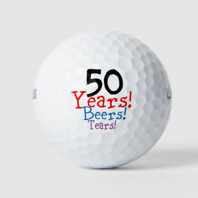 Pelotas De Golf Lágrimas de cerveza de 50 años (Anverso)