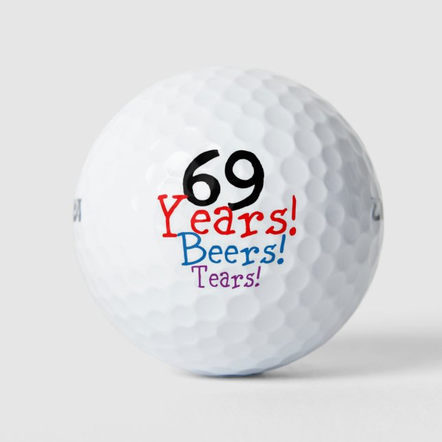 Pelotas De Golf Lágrimas de cerveza de 69 años (Anverso)