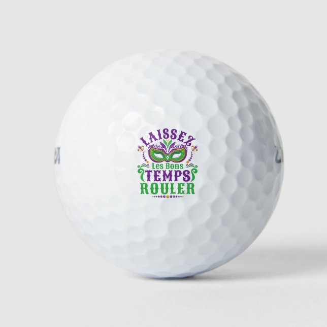 Pelotas De Golf Laissez Les Bons Temps Rouler Mardi Gras (Anverso)