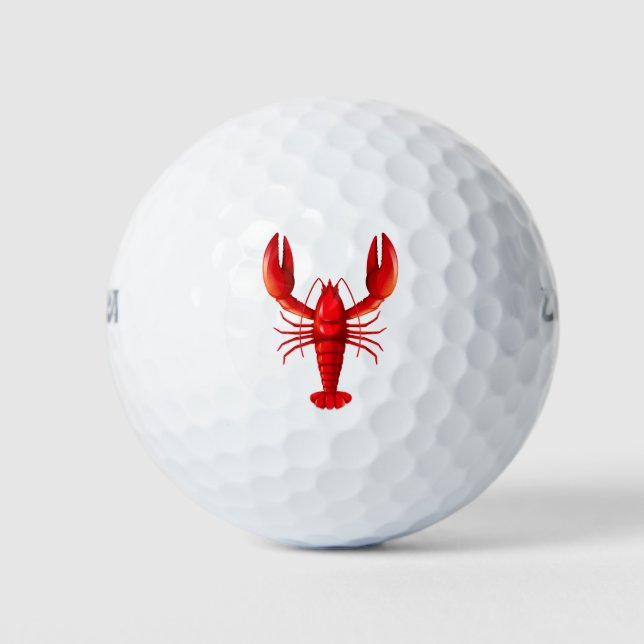 Pelotas De Golf Langosta roja aislada (Anverso)