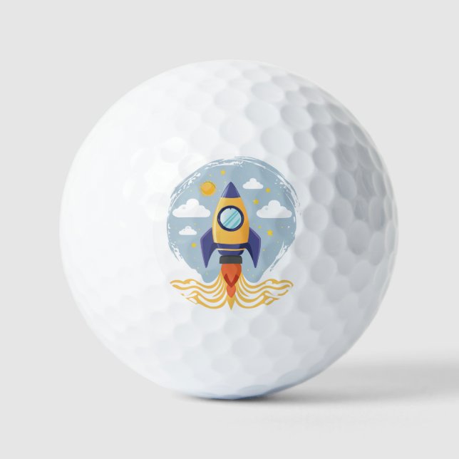 Pelotas De Golf Lanzamiento de Cohete (Anverso)
