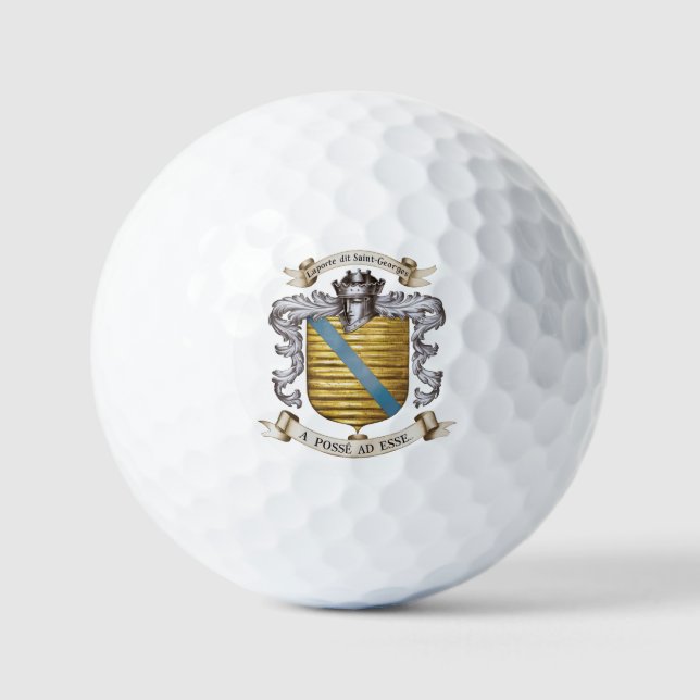 Pelotas De Golf Laporte dit Saint Georges Family Crest (Anverso)