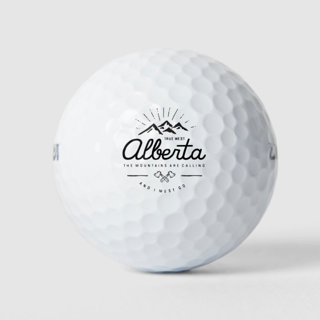 Pelotas De Golf Las montañas de Alberta llaman "Debo ir a Monotone (Anverso)