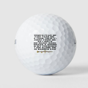 Pelotas De Golf Las mujeres me temen, los peces me temen