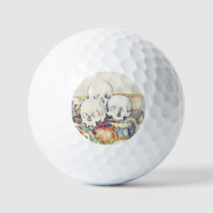 Pelotas De Golf Las tres cráneos de Paul Cézanne Classic Painting