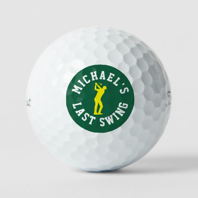 Pelotas De Golf Last Swing Bachelor Party Custom Golf Balls (Anverso)