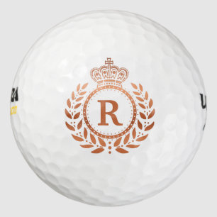 Pelotas De Golf Laurel Wreath Real Corona de Bronce con Monograma