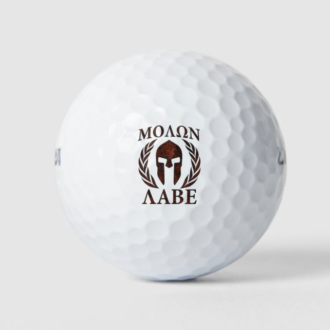 Pelotas De Golf Laureles de Molon Labe Iron Warrior (Anverso)