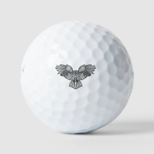 Pelotas De Golf Lechuza águila inspirada (Anverso)