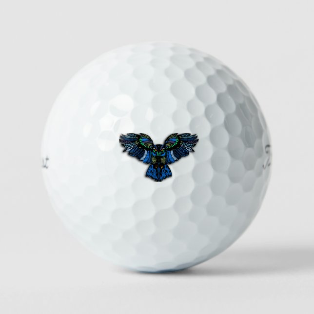 Pelotas De Golf Lechuza azul (Anverso)