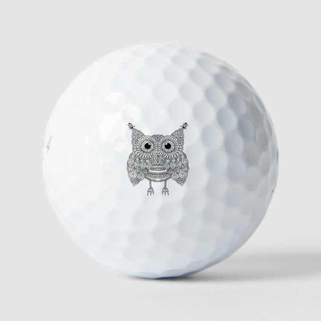 Pelotas De Golf Lechuza Cute Doodle (Anverso)