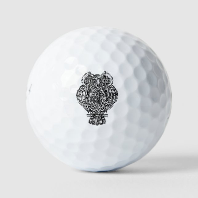 Pelotas De Golf Lechuza Ornate Inspirada (Anverso)